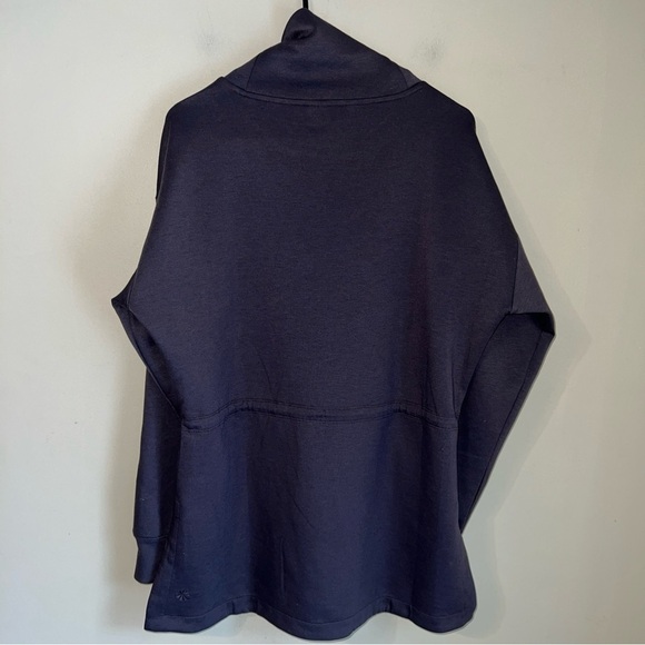 Athleta Allure Cinch Sweatshirt Size M Women's Shale Tunic Top - Picture 6 of 6